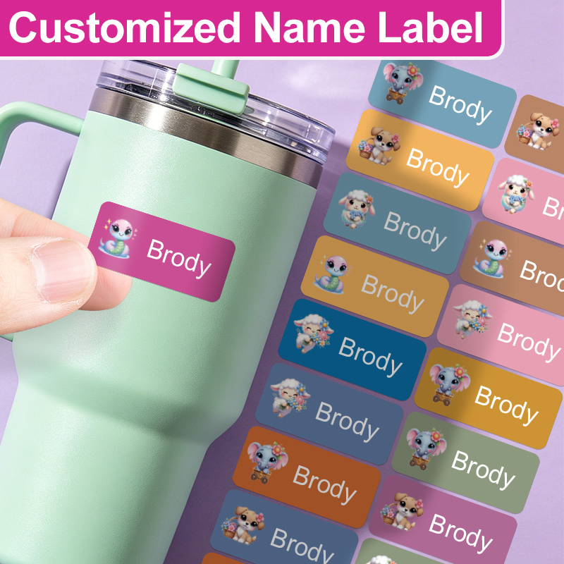 Tech Office Names - Pegatinas Personalizadas con Nombre - Adhesivas